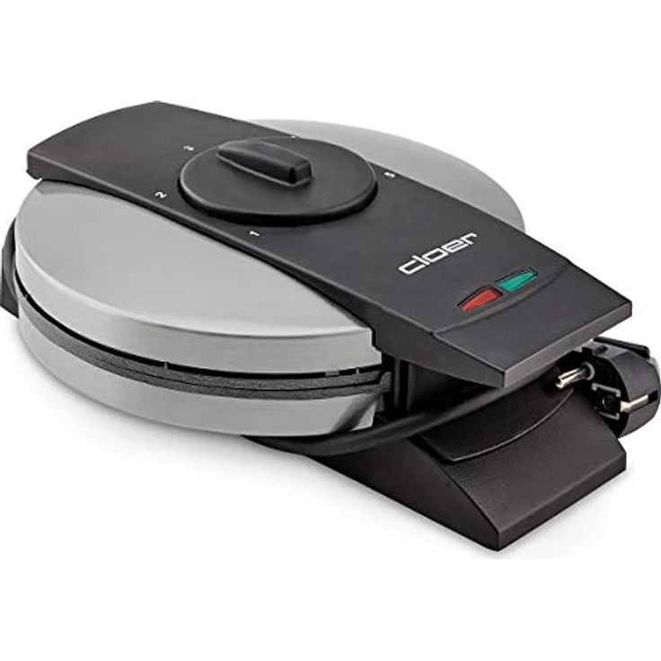 Cloer Waffelautomat 1639SR, 930W, Edelstahl, Herzen-Form – Bild 5