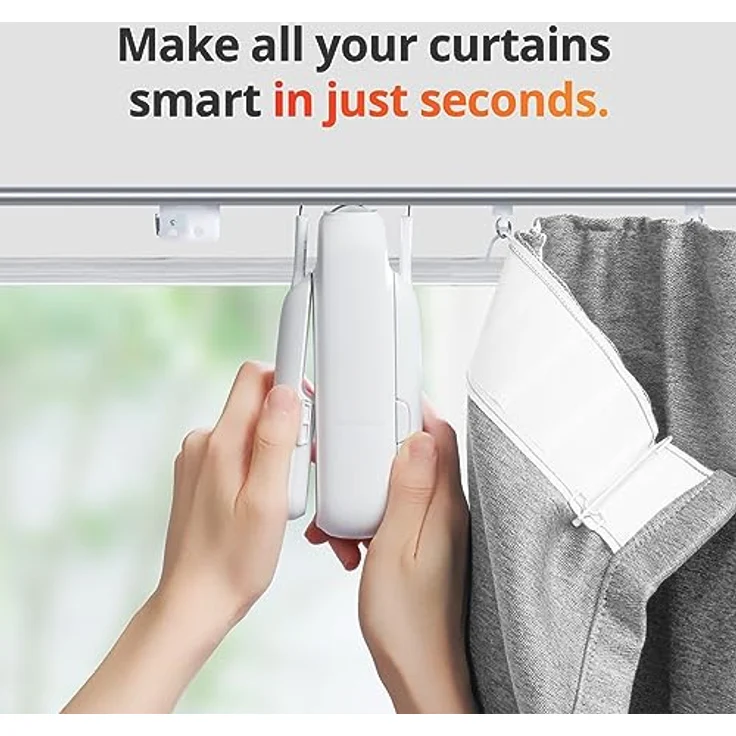 SwitchBot Smart Automatischer Vorhangöffner - Bluetooth Fernbedienung mit App/Timer, Aufgerüsteter Hochleistungsmotor, Kompatibel mit Alexa, Google Home(SwitchBot Hub erforderlich) (Curtain 3, U Rail) – Bild 2