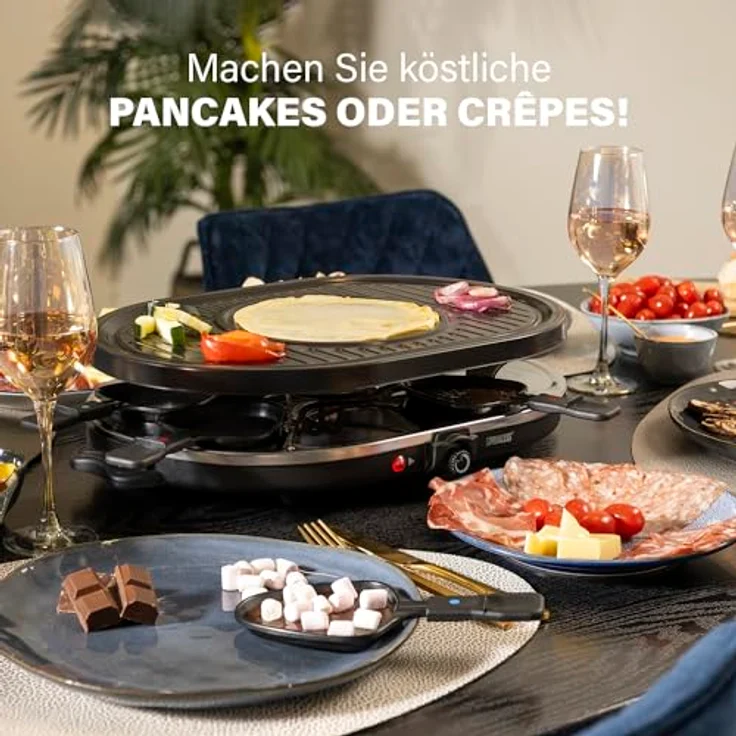 Princess Oval Grill und Party Raclette für bis zu 8 Personen ? mit speziellem Crepe Bereich, 162700 – Bild 3