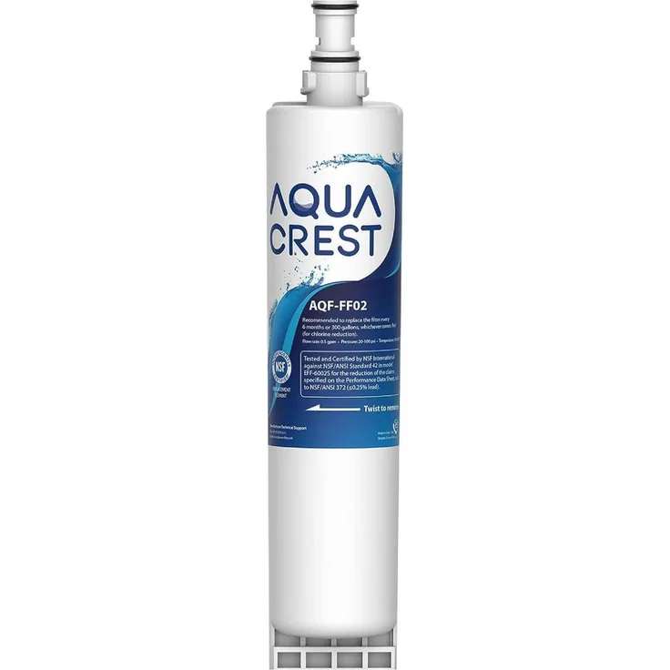 AQUA CREST Kühlschrank Wasserfilter 4396508, hohe Kompatibilität, reduziert Chlor und Geruch, NSF-zertifiziert