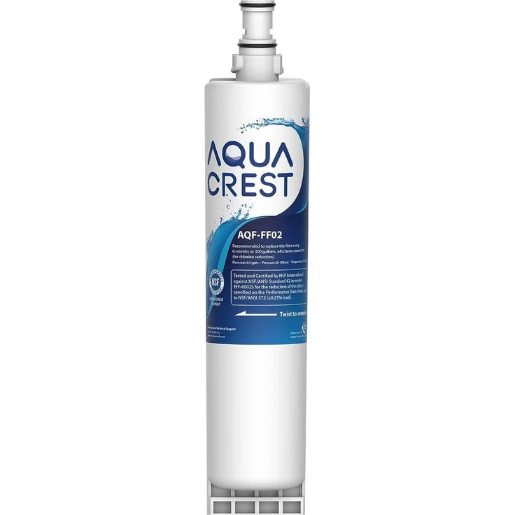 AQUA CREST Kühlschrank Wasserfilter 4396508, hohe Kompatibilität, reduziert Chlor und Geruch, NSF-zertifiziert