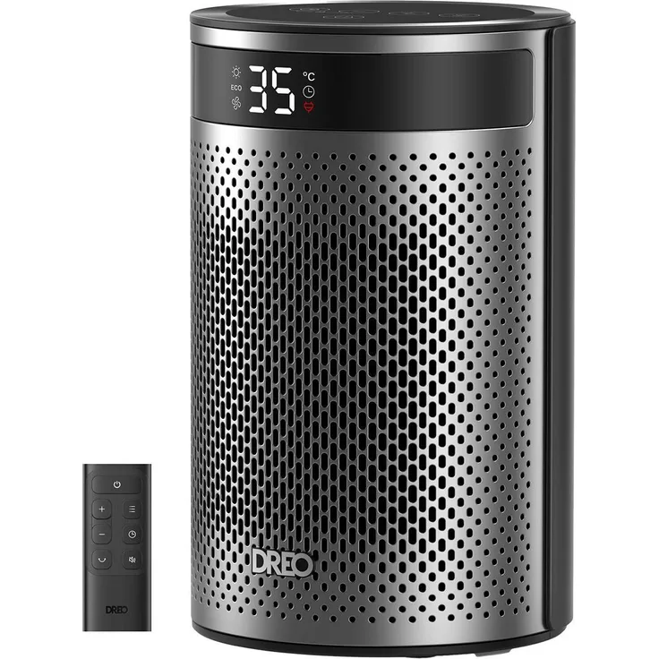 Dreo Atom 416, Heizlüfter, silber, kompakt und effizient