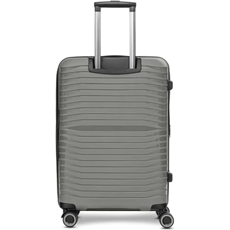 Stratic Shine Koffer & Trolley groß | Ausgestattet mit 4 360° Drehbare Rollen, Kreuzpackgurt, Dehnfalten, arretierbarer Griff und TSA-Schloss | 46 cm x 30 cm x 65 cm - 3.6kg – Bild 4