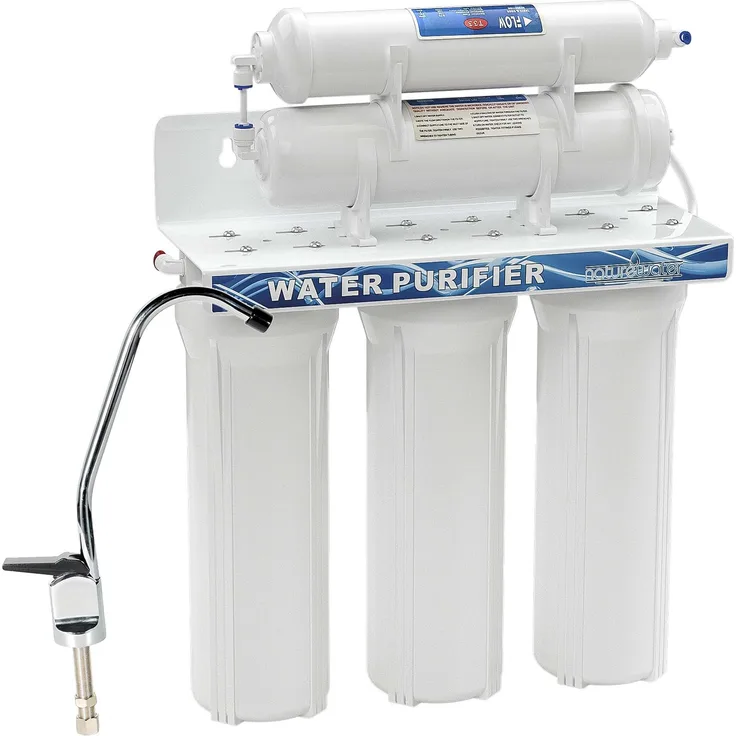 Naturewater NW-PR305 5 Stufen Wasserfilter, 5 µ, PP Kartusche, Untertischfilter Wandhalterung, Filterschlüssel, Sedimentfilter Aktivkohle, Wasserhahn, 2,5m Schlauch, Kurzdreiwegeventil, Kugelhahn