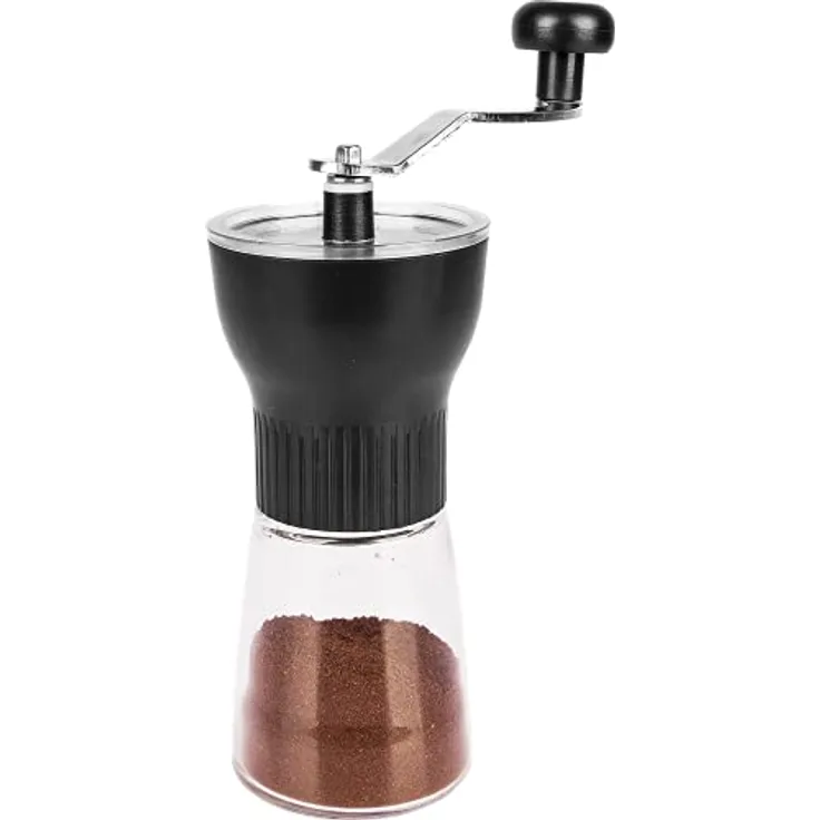 Browin 320500 Handkaffeemühle mit Regulierung, Kaffeemühle manuell, Kaffeemühle Hand, Espressomühle, Black