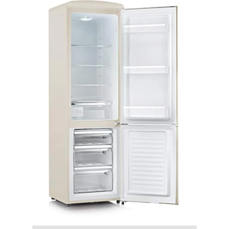SEVERIN Retro Kühl- & Gefrierkombination RKG 8919, creme, LED-Beleuchtung, 244 L Nettovolumen, nur 39 dB – Bild 5