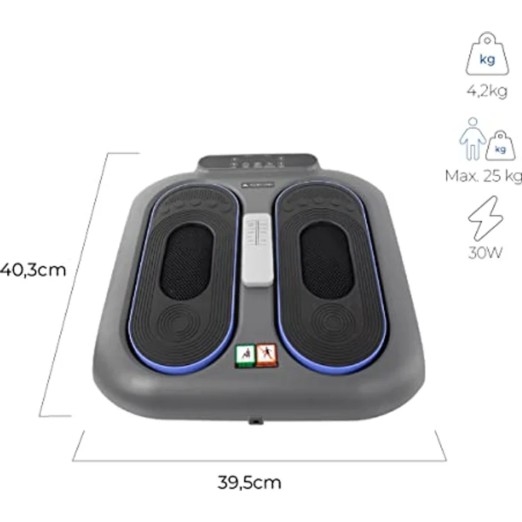Mobiclinic, Fußmassagegerät, Vibration 10 Geschwindigkeitsstufen, 5 Programme, Timer, Fuß- und Beinmassagegerät mit Vibration, Fernbedienung und Bedienfeld LED, VIBFIT – Bild 2