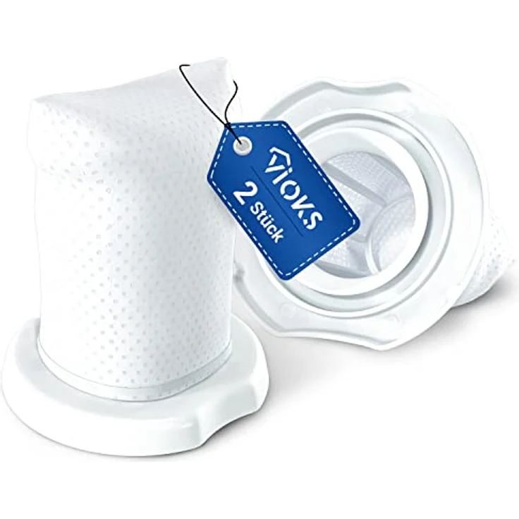 VIOKS Schmutzfilter Set 2Stk für Vorwerk Kobold VC100, Staub- und Allergiefilter, 70mm x 70mm x 75mm – Bild 1