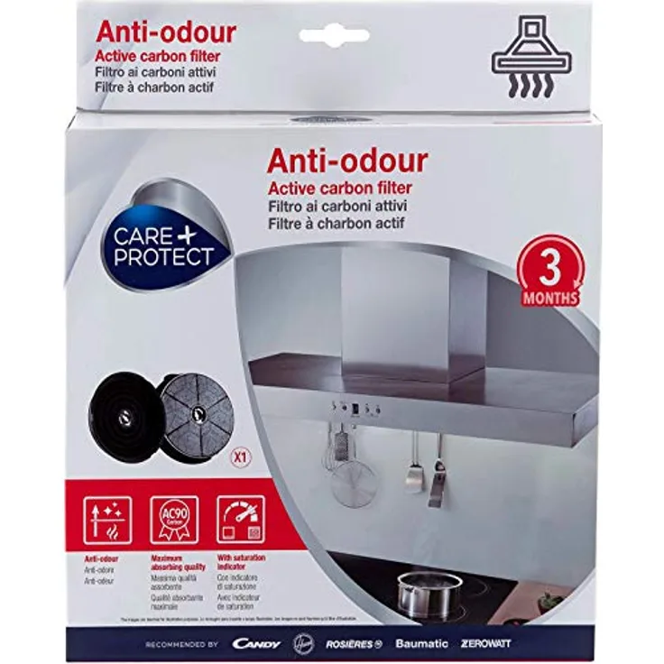 CARE + PROTECT 35602045 Universal Type 108 Anti-Geruch-Kohlefilter mit Indikator