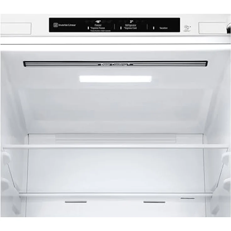 LG GBP62SWNAC, Klasse A, 384 L, Kühl-/ Gefrierkombination, Frische Features, Kühlschrank mit Gefrierfach und Innendisplay, DoorCooling+, LINEARCooling, 59,5 x 203 x 67,5 cm ꟷ Super White – Bild 2