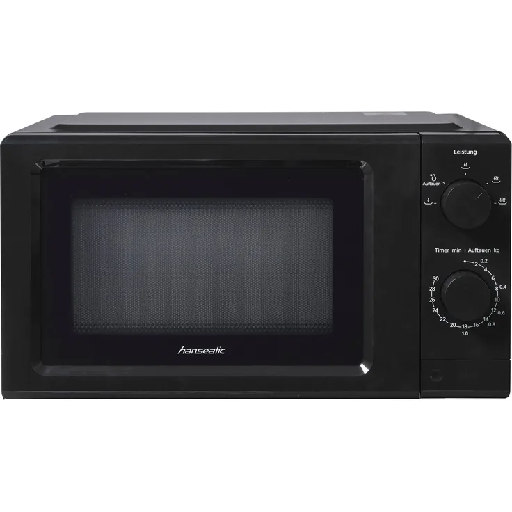 Hanseatic Mikrowelle HM19B1M, 19 l, 700 W, Auftaufunktion, 5 Leistungsstufen, schwarz