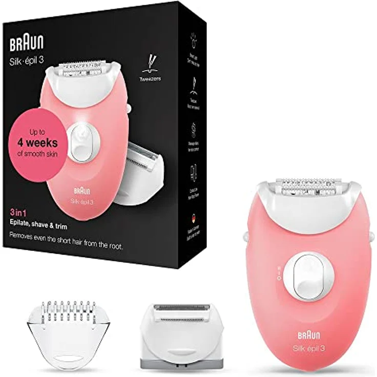 Braun Silk-épil 3 SE 3-440, 3-in-1 Epilierer mit 20-Pinzetten-System, kabelgebunden und Massagerollen – Bild 6