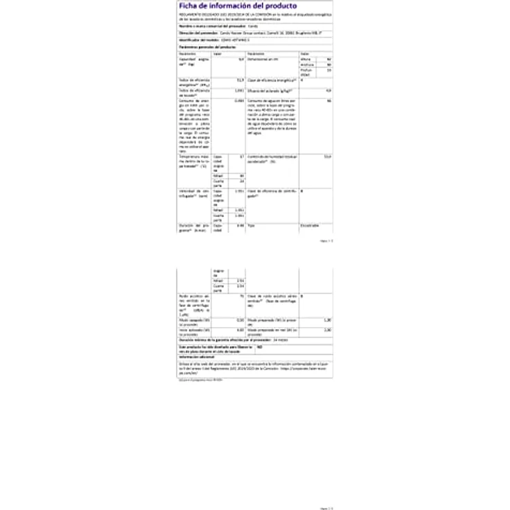 Candy CBWO 49TWME-S, Frontlader-Waschmaschine, A, Fassungsvermögen 9 kg, Einbaugerät, Breite 60 cm, Startzeitverzögerung, 16 Programme – Bild 10