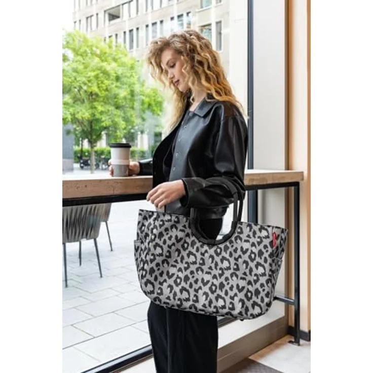 REISENTHEL® Shopper loopshopper L, Einkaufstasche mit metallic dots in Beige, gepolsterten Tragegriffen und wasserdichtem Polyester – Bild 8