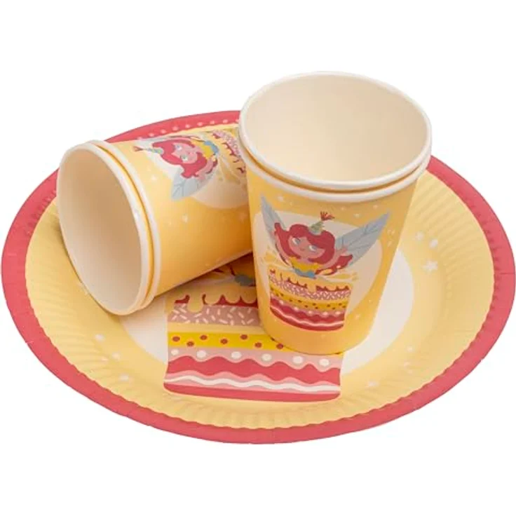 PRO NAPPE Pappbecher - 10 Stück 200 ml - Feen Design, europäische Herstellung, FSC-zertifiziert – Bild 3