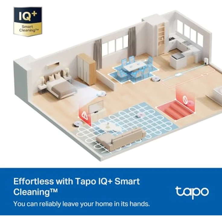 TP-Link Tapo RV30 Max Plus, Staubsauger Roboter mit Auto-Empty, 5300 Pa Saugkraft, Wischfunktion, Weiss – Bild 8