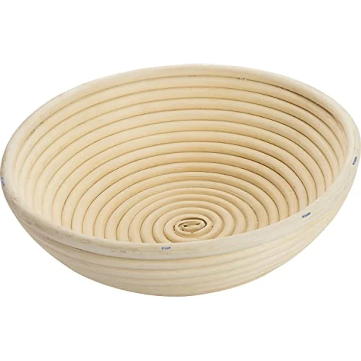 Westmark Gärköbchen-Set, 2tlg., Gärkörbchen rund + Bezug, Peddigrohr/Baumwolle, Hellbeige/Beige, 3206227B – Bild 2