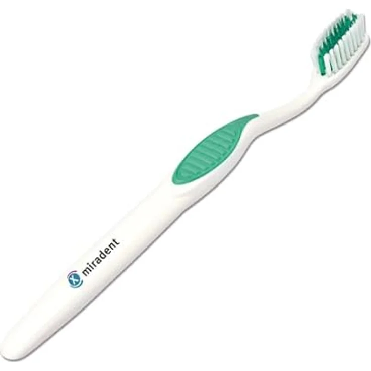 HAGER PHARMA GMBH Miradent Carebrush ortho Zahnbürste, weiß/grün, mit speziellem Bürstenkopf für Zahnspangen – Bild 5