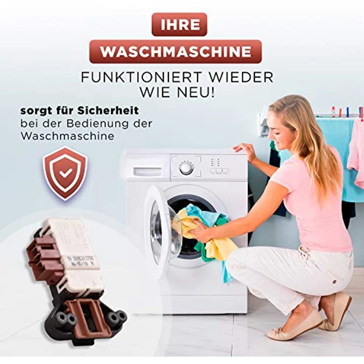 Beko Türsicherung 2805311600 für Waschmaschinen - Ersatzteil für Modelle von essentiel b, far, aya, saba, continental edison, listo, grundig, altus, selecline – Bild 7
