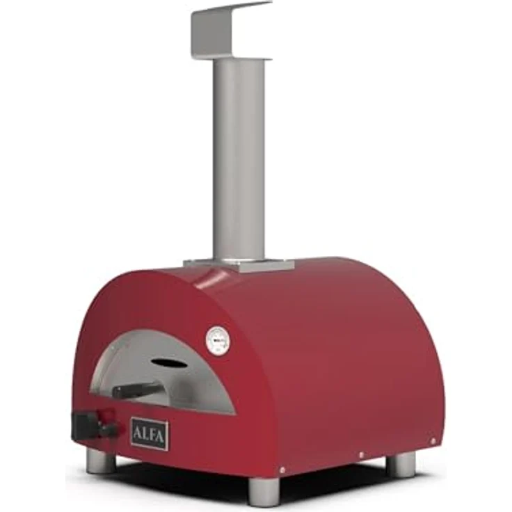 Alfa Forni Tragbarer Gas Pizzaofen MODERNO PORTABLE Antik Rot, mit Heat Genius-Technologie und schnellem Garen – Bild 4