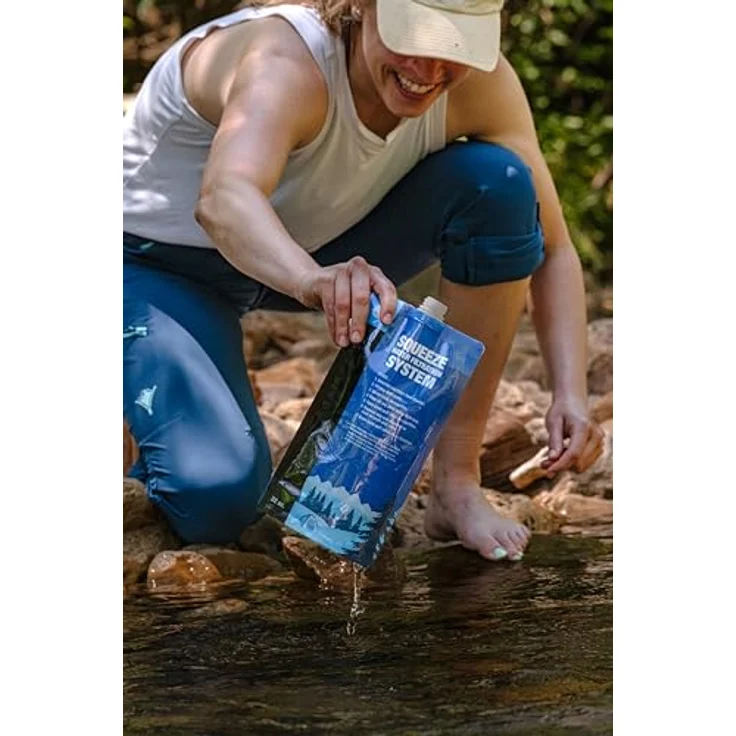 Sawyer 1 Liter Squeezable-Beutel, faltbarer Trinkbeutel im 3er Set für Sawyer Squeeze Wasserfilter – Bild 2