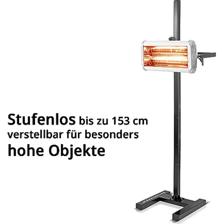 STAHLWERK Infrarot Lacktrockner IL-1200 ST, 1.200 Watt mit Stativ für schnelles Trocknen von Lacken und Farben – Bild 3