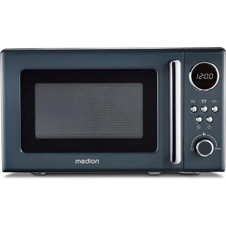Medion® Mikrowelle MD 15000 grau, 20 l, Retro-Design, 800 Watt, 5 Leistungsstufen – Bild 8