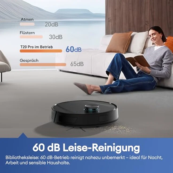 Ultenic Saugroboter ULT-L10, 4-in-1 mit Wischfunktion, 10.000 Pa Saugkraft, 200 Min Laufzeit, LiDAR-Navigation, Selbstentleerungsstation – Bild 6