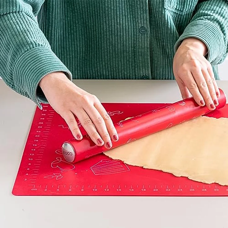 coox Coox Backmatte, Antihaft, rutschfest, hygienisch, ofenfest bis 230 °C, mit cm-Skala – Bild 5
