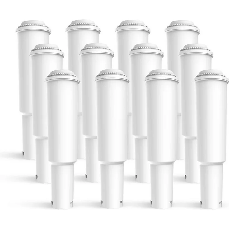 "Comedes Wasserfilter 12er Set einsetzbar statt Jura Claris White, Zubehör für Jura Impressa Serien E, J, S, X, XS, Z, kombiniert Aktivkohle und Ionentauscher"