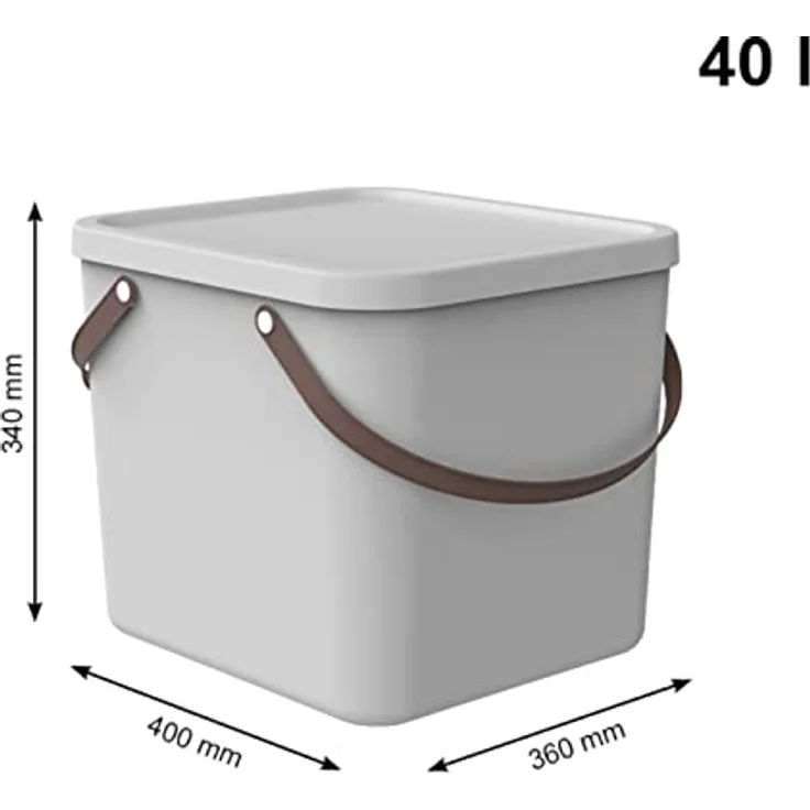Rotho Albula Aufbewahrungsbox 40l mit Deckel, Kunststoff, Weiss, Nicht zutreffend – Bild 3