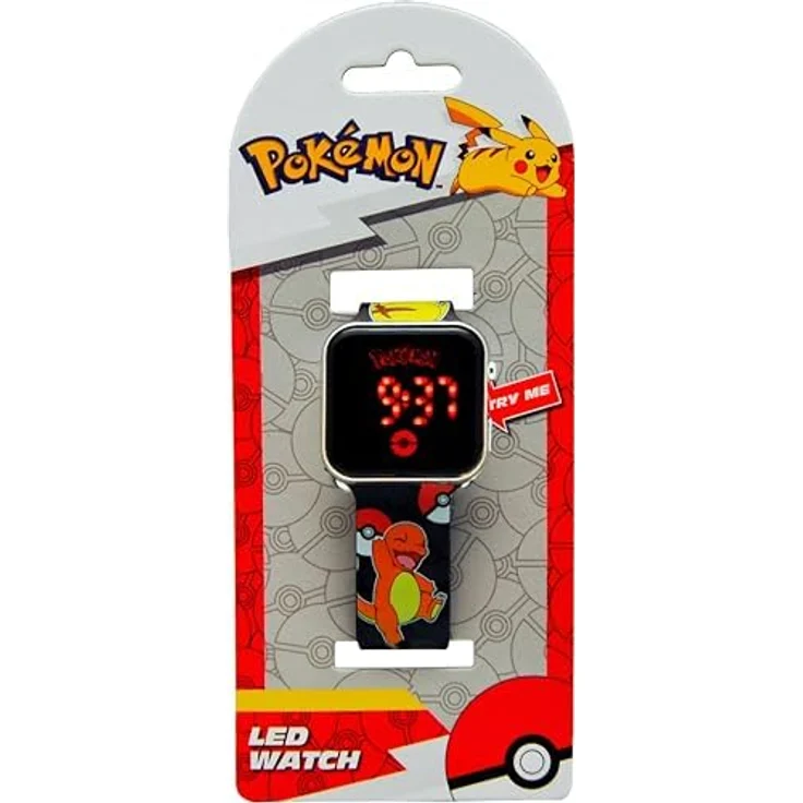 Kids Licensing LED-Digitaluhr für Kinder mit Pokémon-Charakteren, Zeit- und Datumsanzeige, Mehrfarbig – Bild 4