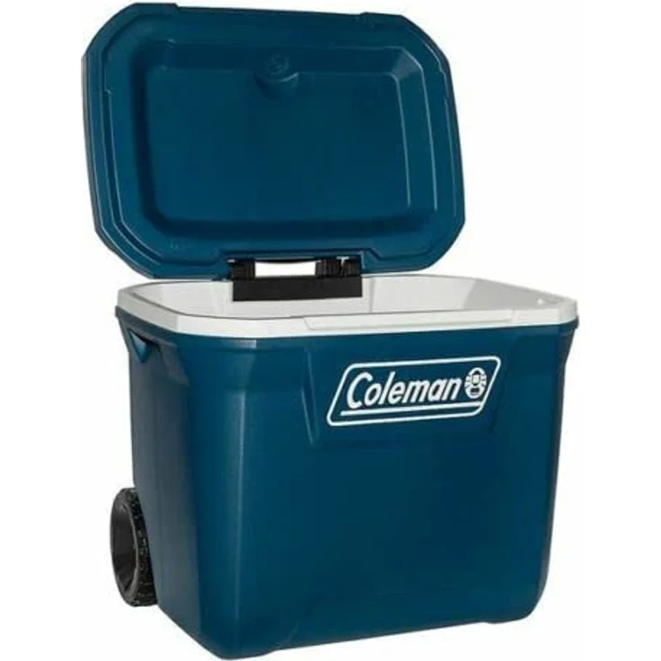 Coleman 50QT Xtreme Wheeled passive Kühlbox, mit Rollen, 47 Liter, Teleskopgriff, PU-Schaumisolierung, blau – Bild 5