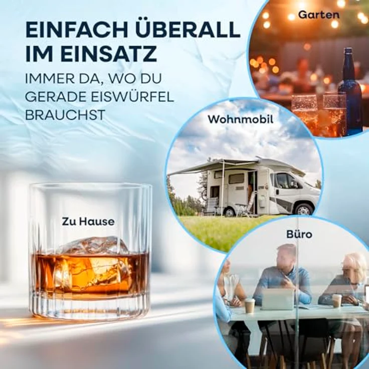 GOURMETmaxx Eiswürfelmaschine, 150W, inkl. Auffangbehälter & Eisschaufel, 2 Eiswürfelgrößen, 12 kg Eis/24h, kompaktes Design – Bild 6