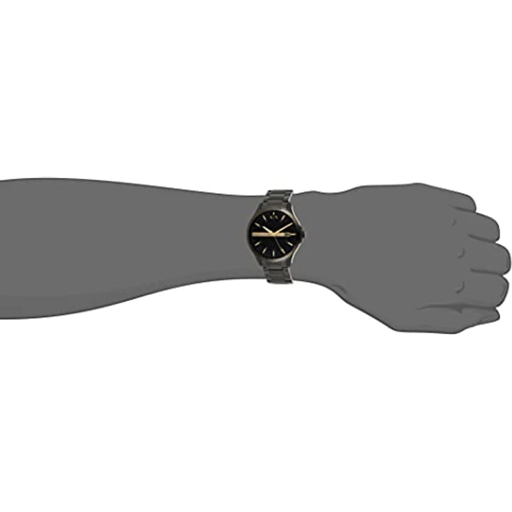 Armani Exchange Herrenuhr , DreizeigerDatumswerk, 46mm Schwarzes Edelstahlgehäuse mit Edelstahlarmband, AX2413 – Bild 5