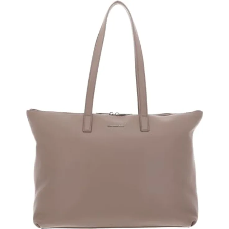Mandarina Duck Mellow Leather PC Shopper FZT54, eleganter Shopper aus italienischem Kalbsleder, Nude, 42 x 12 x 31 cm