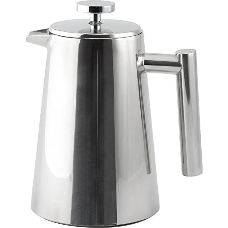 Weis 18010 Pressfilterkanne, Edelstahl thermoisoliert groß 1 L, Silber, small – Bild 2