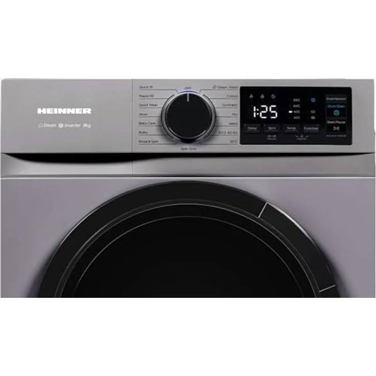 Heinner HWM-M814IVNS, Frontlader Waschmaschine, 8 kg, Energieeffizienzklasse A, 1400 U/min, 72 dB – Bild 2