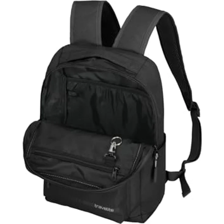 travelite Daypack Kick Off, Polyester mit geräumigem Laptopfach, Schwarz – Bild 4