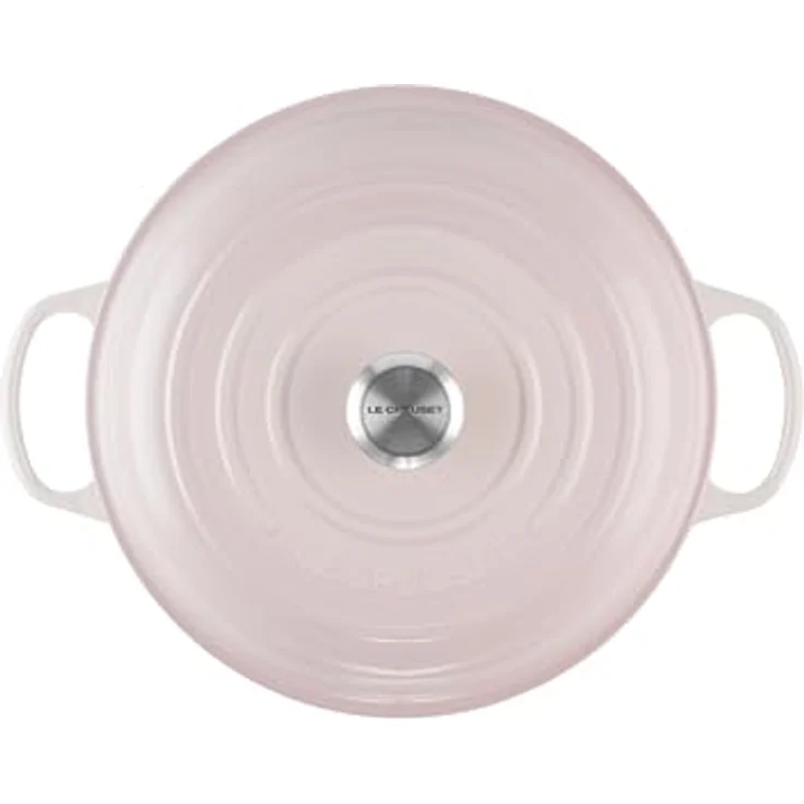 LE CREUSET Signature Gusseisen Gourmet-Profitopf, Rund, Ø 30 cm, 3,5 l, Induktionsgeeignet, Shell Pink – Bild 4