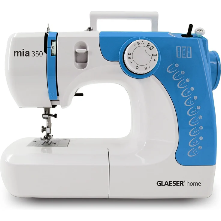 GLAESERhome Nähmaschine mia350 himmelblau | Anfänger Nähmaschine – Bild 1