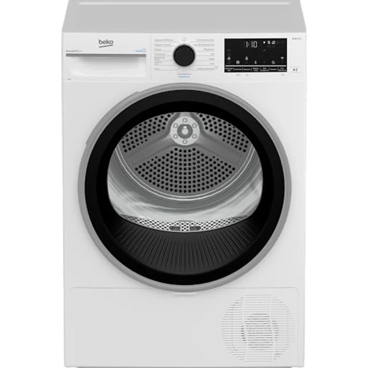 Beko B7T89209 Wäschetrockner, 9 kg Frontlader Wärmepumpentrockner mit 15 Programmen, Sensortrocknung, ProSmart Inverter Motor, HomeWhiz, Leise-Programm, Aquawave Schontrommel, Weiß – Bild 1