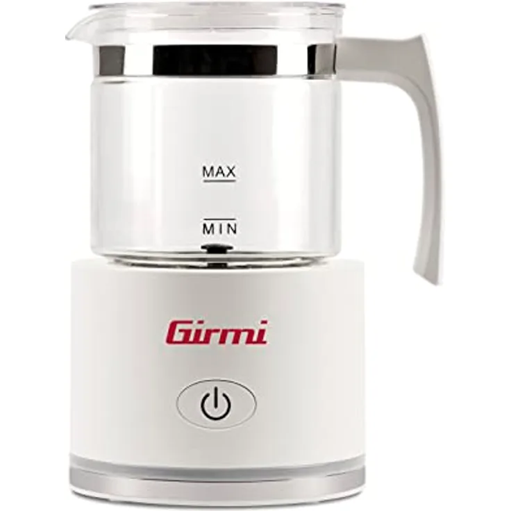 Girmi ML70 Milchaufschäumer, 600 W, 250 ml, Glas, Weiß