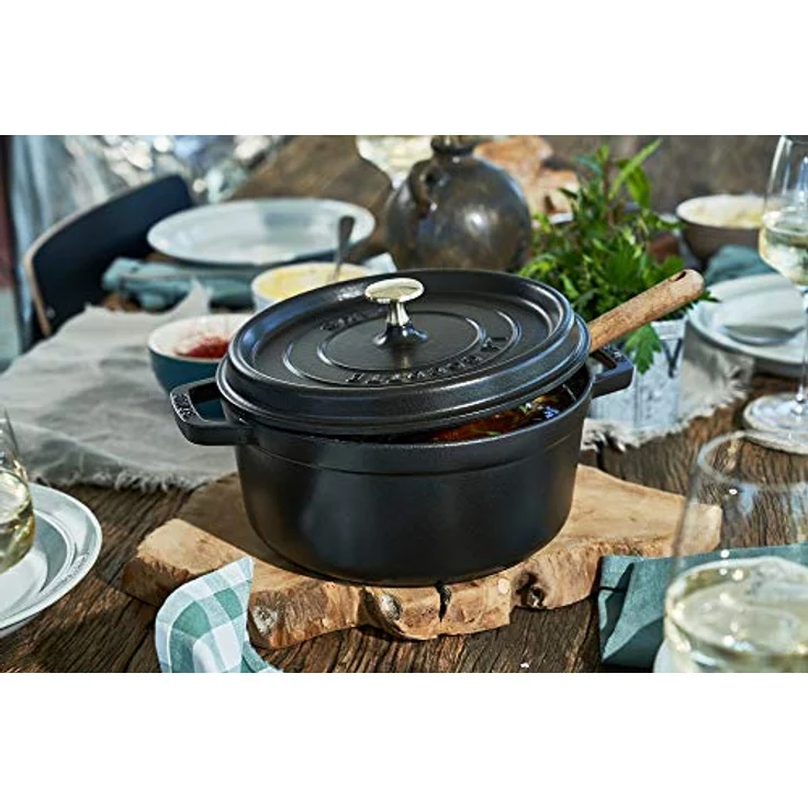 STAUB Gusseisen Bräter-Cocotte, rund 24cm, 3,8L, schwarz – Bild 5
