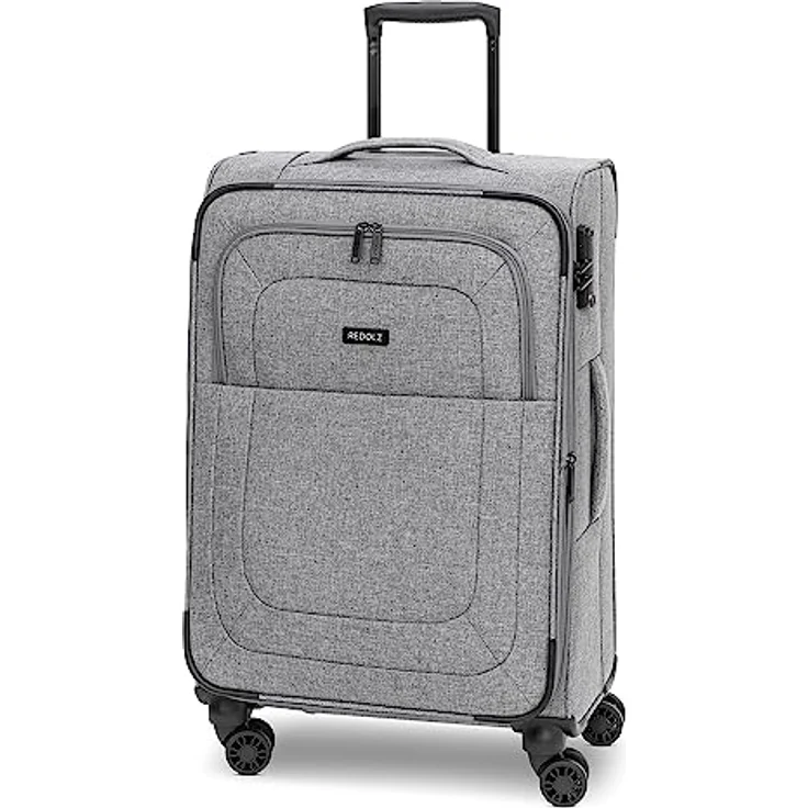 REDOLZ Essentials 12 MEDIUM Weichschalen Koffer für Männer & Frauen | Leichter Trolley 67 cm mit 4 Doppelrollen & TSA-Schloss (mit Dehnfalte erweiterbar) – Bild 1
