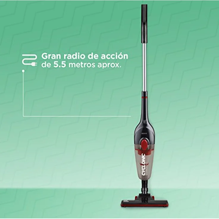 SOGO Zyklon-Handstaubsauger 600 W, Energieeffizienzklasse A+, 2 in 1, mit 0,8 l Behälter, HEPA-Filter, 4,5 m Kabel, Schwarz – Bild 7