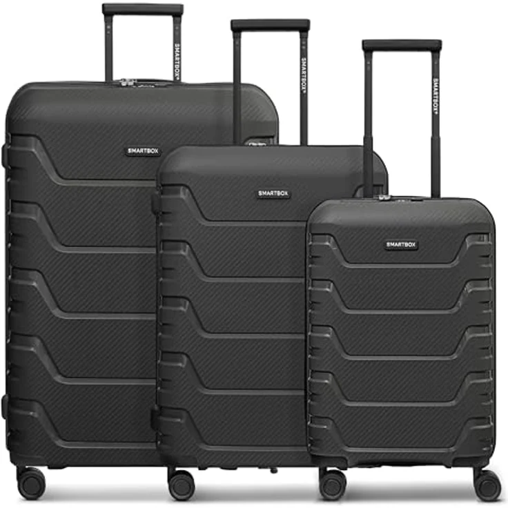 SMARTBOX Hartschalen Koffer-Set 3-teilig | Robustes Polypropylen Material, 4-Doppelrollen & TSA-Schloss, Edition 01 – Bild 1