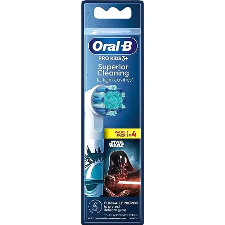 Oral-B Pro Kids Aufsteckbürsten, Disney Star Wars, 4 Stück, für sanftes Bürsten geeignet für Kinder ab 3 Jahren – Bild 1