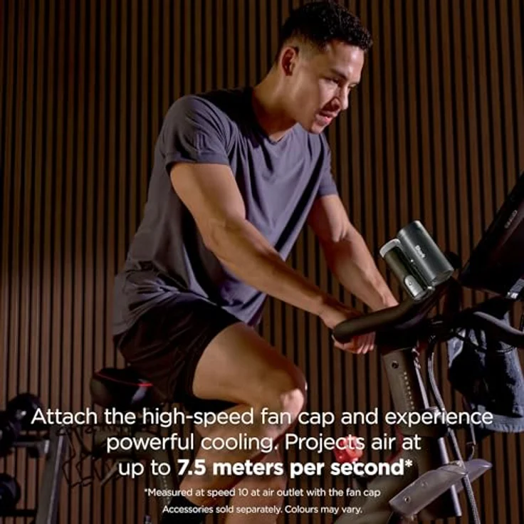 Shark ChillPill 3-in-1 Hochgeschwindigkeits-Ventilator mit ultrafeinem Nebel und InstaChill System, reisefreundliches Design, inklusive 3 Kühlaufsätzen, Glacier FA022UKBL – Bild 4