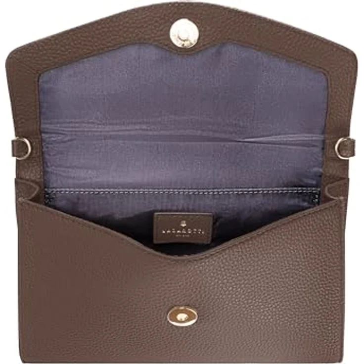 Lazarotti Bologna Leather Clutch Umhängetasche, 100% Leder, 23 cm, grau – Bild 6